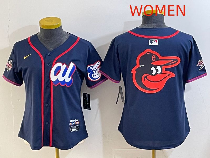 Women 2025 Baltimore Orioles Blank Drak Blue All star Nike MLB Jersey style 05->youth mlb jersey->Youth Jersey